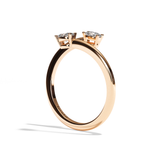Bague Toi et Moi Diamant Ovale or jaune - Vivante