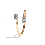 Bague Toi et Moi Diamant Ovale or jaune - Vivante