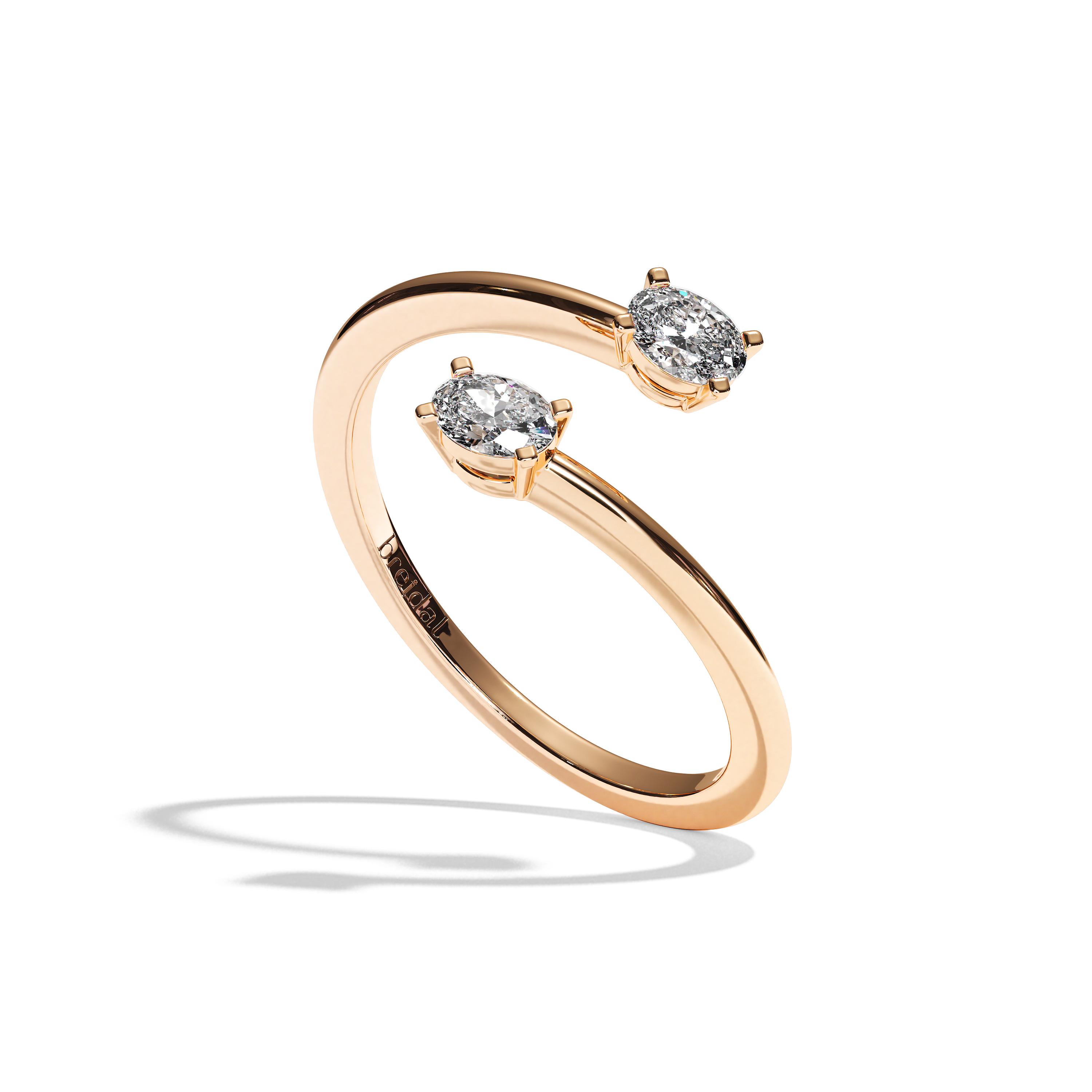 Bague Toi et Moi Diamant Ovale - Vivante