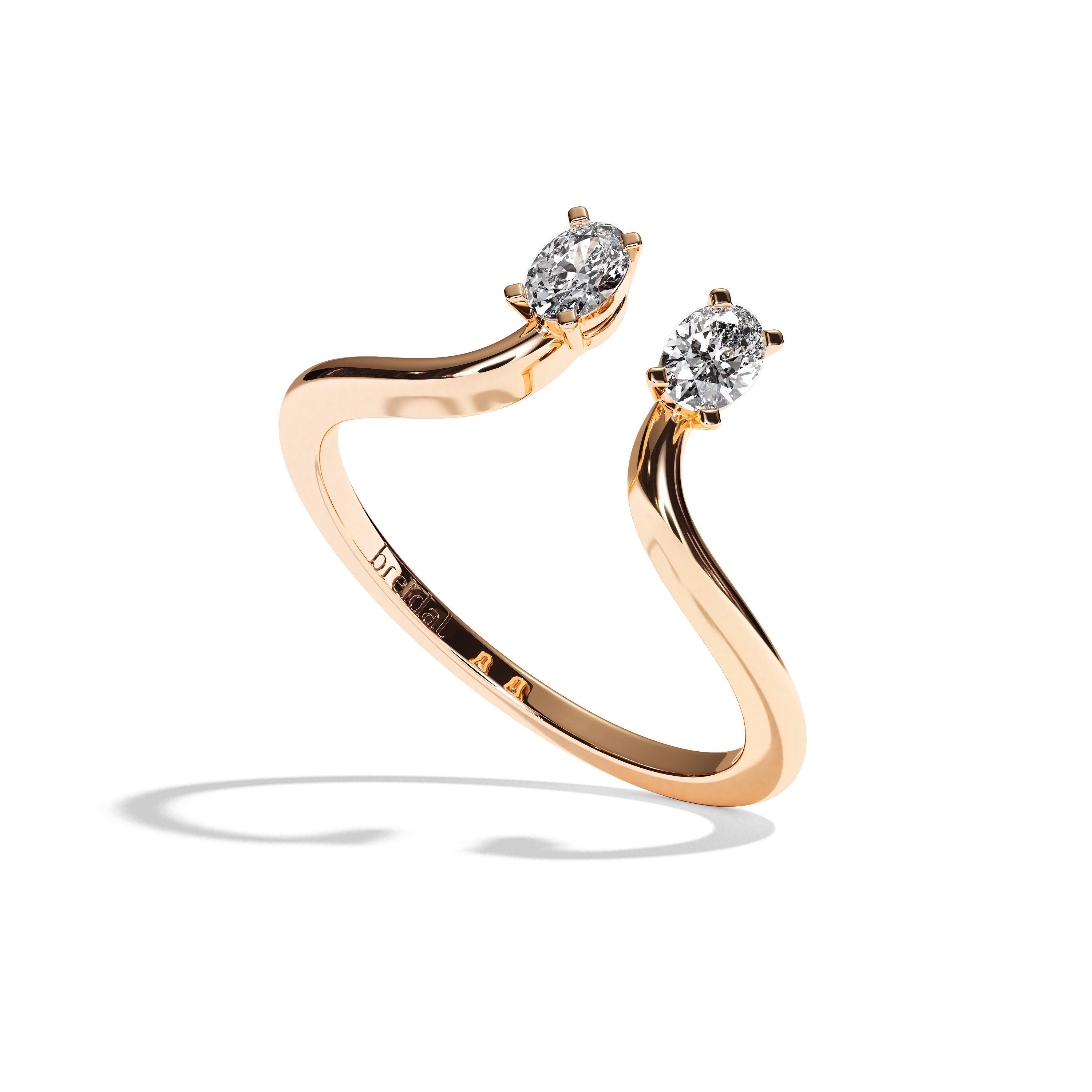 Bague Toi et Moi Diamant Ovale - Sereine