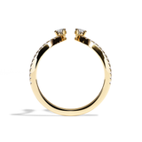 Bague Toi et Moi Diamant Ovale or blanc - Sereine pavée