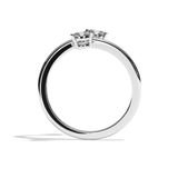 Bague toi et moi diamant ovale or blanc - Vivante