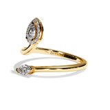 Bague Toi et Moi Diamant Poire / Navette - Digne Entourée