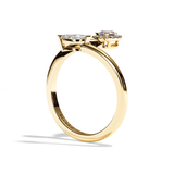 Bague Toi et Moi Diamant Poire / Navette - Digne Entourée