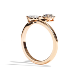 Bague Toi et Moi Diamant Poire / Navette - Digne Entourée