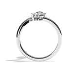 Bague toi et moi diamant poire / navette or blanc - Digne halo