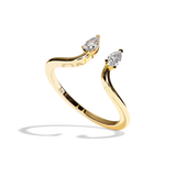Bague Toi et Moi Diamant Poire platine - Sereine