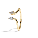 Bague Toi et Moi Diamant Poire platine - Sereine
