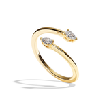 Bague Toi et Moi Diamant Poire or jaune - Vivante