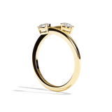 Bague Toi et Moi Diamant Poire or jaune - Vivante