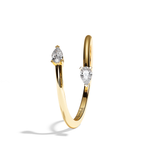 Bague Toi et Moi Diamant Poire or jaune - Vivante