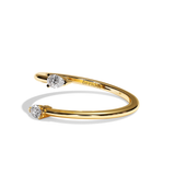 Bague Toi et Moi Diamant Poire or jaune - Vivante