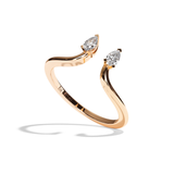 Bague Toi et Moi Diamant Poire platine - Sereine