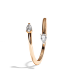 Bague Toi et Moi Diamant Poire or jaune - Vivante