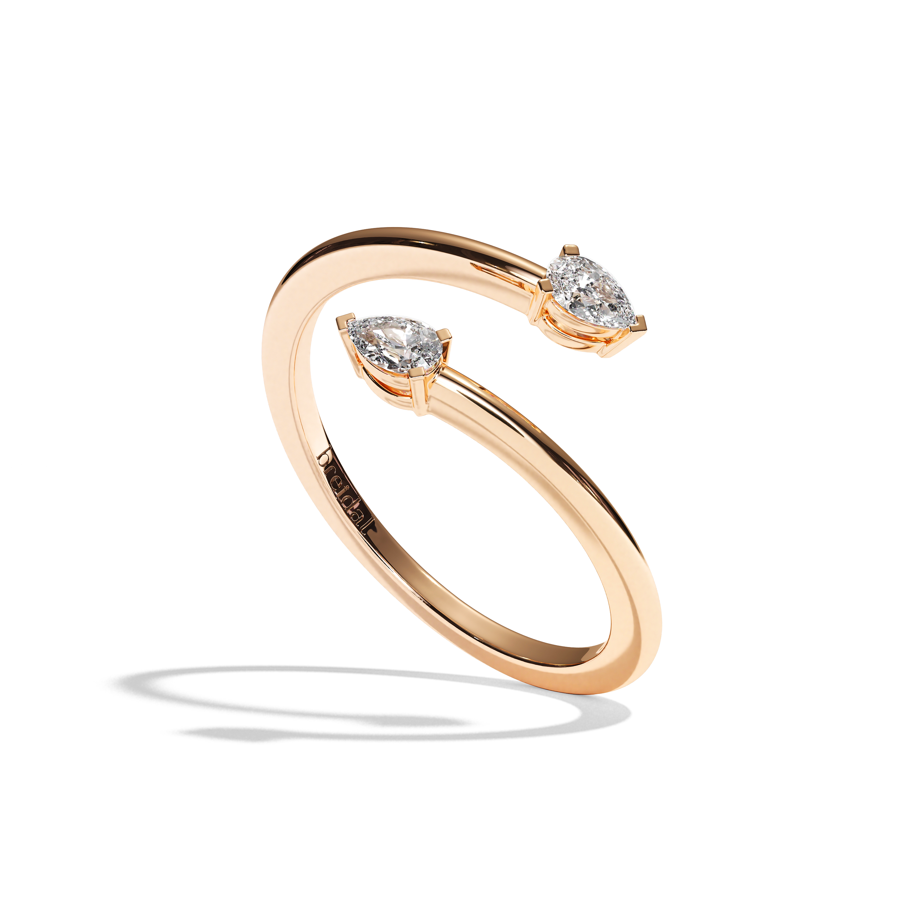 Bague Toi et Moi Diamant Poire - Vivante
