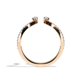 Bague Toi et Moi Diamant Poire platine - Sereine pavée