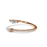 Bague Toi et Moi Diamant Poire or blanc - Vivante pavée