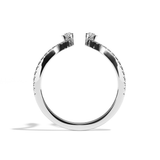 Bague toi et moi diamant poire or blanc - Sereine pavée