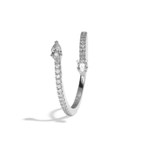 Bague toi et moi diamant poire or blanc - Vivante pavée