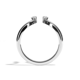 Bague toi et moi diamant poire or blanc - Sereine