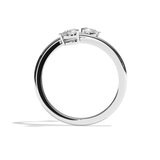 Bague toi et moi diamant poire or blanc - Vivante