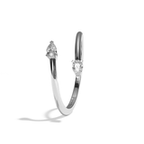 Bague toi et moi diamant poire or blanc - Vivante