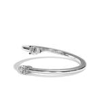 Bague toi et moi diamant poire or blanc - Vivante