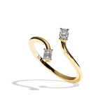 Bague Toi et Moi Ovale et Radiant or blanc - Assidue