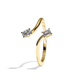 Bague Toi et Moi Ovale et Radiant or blanc - Assidue