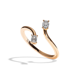 Bague Toi et Moi Ovale et Radiant or blanc - Assidue