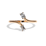 Bague Toi et Moi Ovale et Radiant or blanc - Assidue
