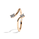Bague Toi et Moi Ovale et Radiant or blanc - Assidue