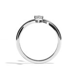 Bague toi et moi ovale et radiant or blanc - Assidue