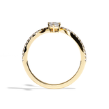 Bague Toi et Moi Ovale et Radiant or blanc - Assidue pavée