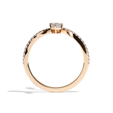 Bague Toi et Moi Ovale et Radiant or blanc - Assidue pavée