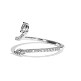 Bague toi et moi poire & navette or blanc - Digne pavée