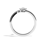 Bague toi et moi poire et navette or blanc - Digne
