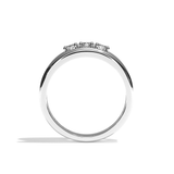 Bague trilogie diamant or blanc - Chaleureuse