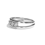 Bague trilogie diamant or blanc - Chaleureuse