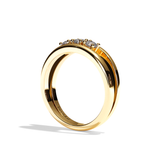 Bague trilogie diamant or blanc - Chaleureuse