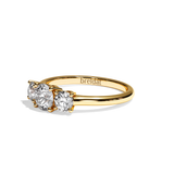 Bague trilogie diamant or rose - Libérée 0,50 CT