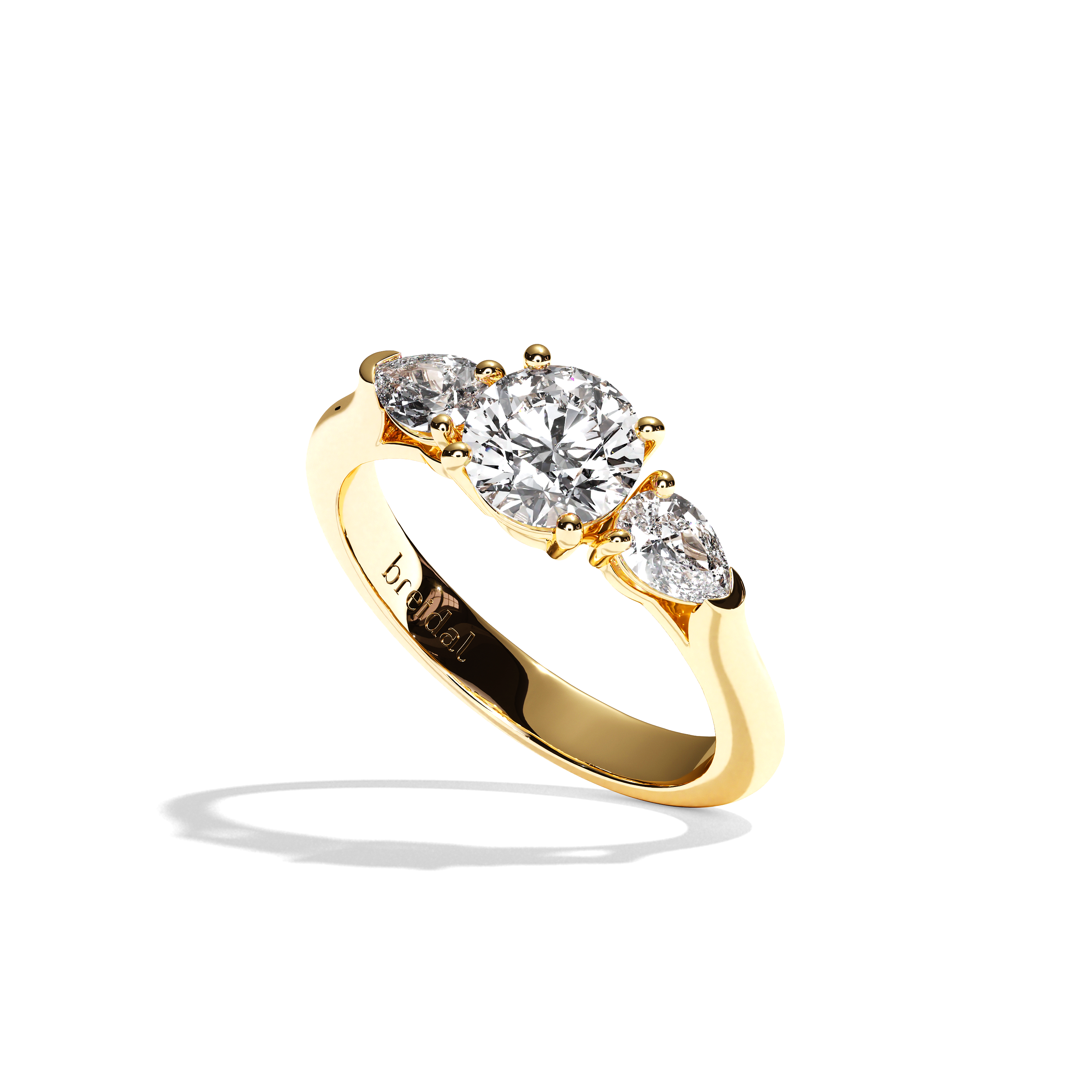 Bague trilogie diamant or blanc - Loyale