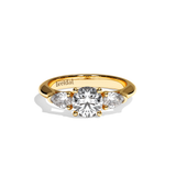 Bague trilogie diamant or jaune - Loyale