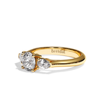 Bague trilogie diamant or jaune - Loyale