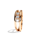Bague trilogie diamant or blanc - Chaleureuse