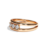 Bague trilogie diamant or blanc - Chaleureuse