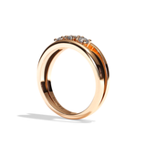Bague trilogie diamant or blanc - Chaleureuse
