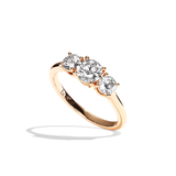 Bague trilogie diamant or rose - Libérée 0,50 CT