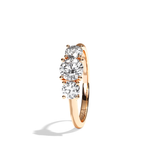 Bague trilogie diamant or rose - Libérée 0,50 CT