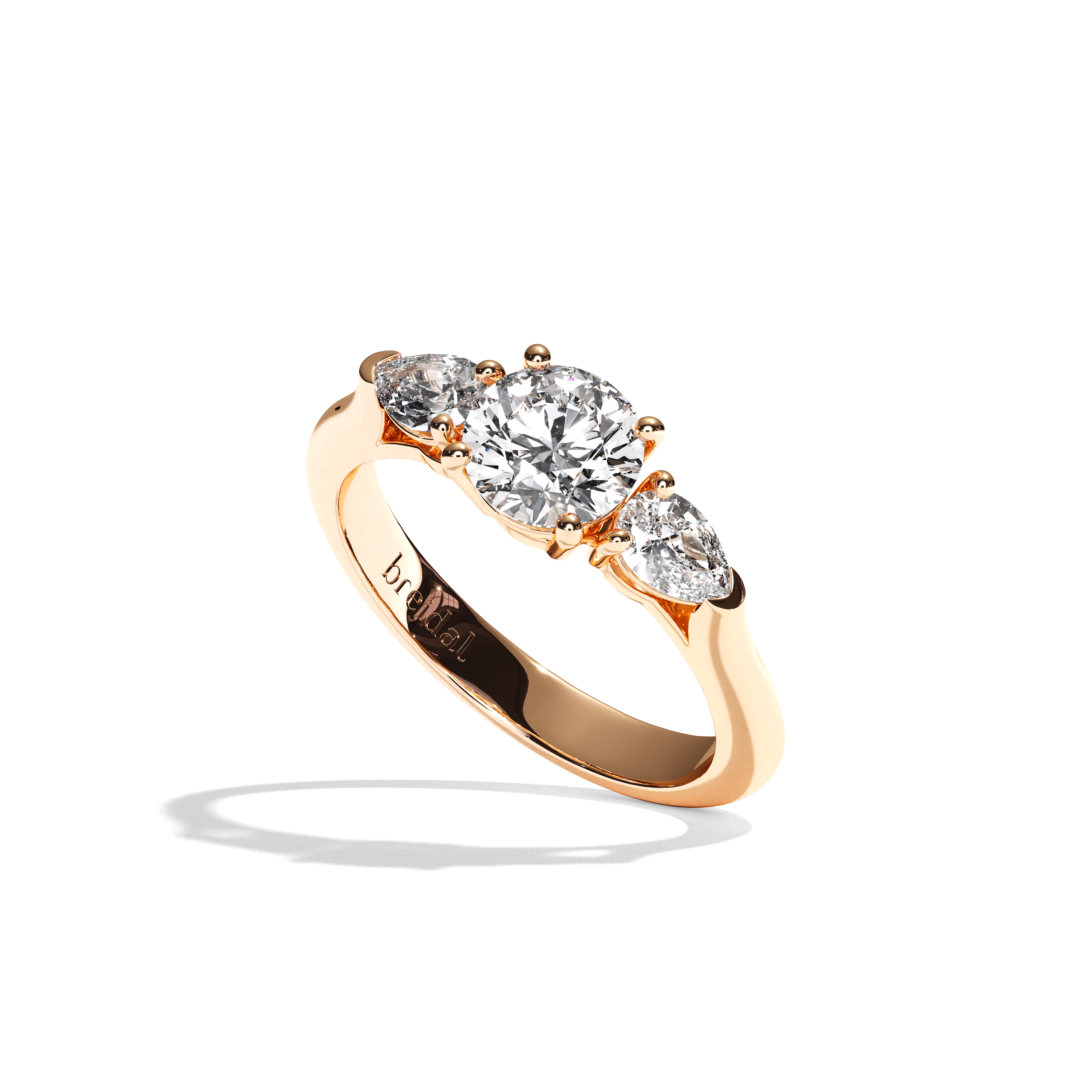 Bague trilogie diamant or blanc - Loyale